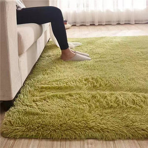 40*60cm Fluffy Rugs Anti-Skid Shaggy Area Rug Dining Room Home Bedroom Carpet Floor Mat
